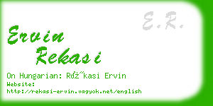 ervin rekasi business card